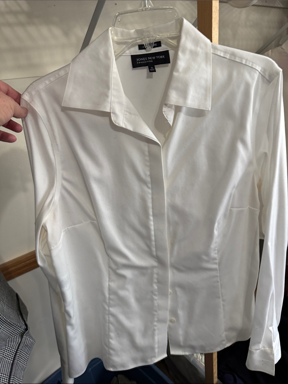 Jones New York White Women's Button-Front Dress Shirt
